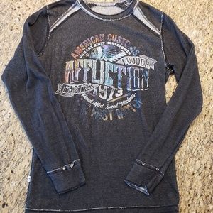 Mens reversible Affliction long sleeve